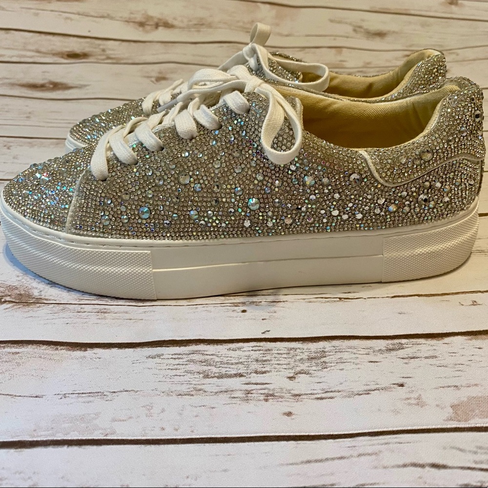 BETSY JOHNSON SUTON HIGHWALL BLING PLATFORM SNEAKER